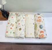 Khăn mặt muslin, khăn tắm muslin nhiều màu cho bé giá rẻ